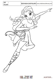 dc-kids-superhero-girls boyama sayfaları